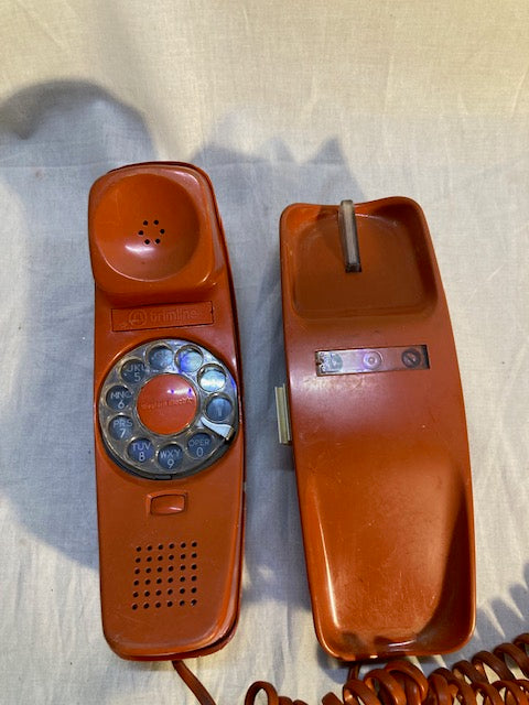 Vintage Orange Western Electric Trimline Rotary Phone