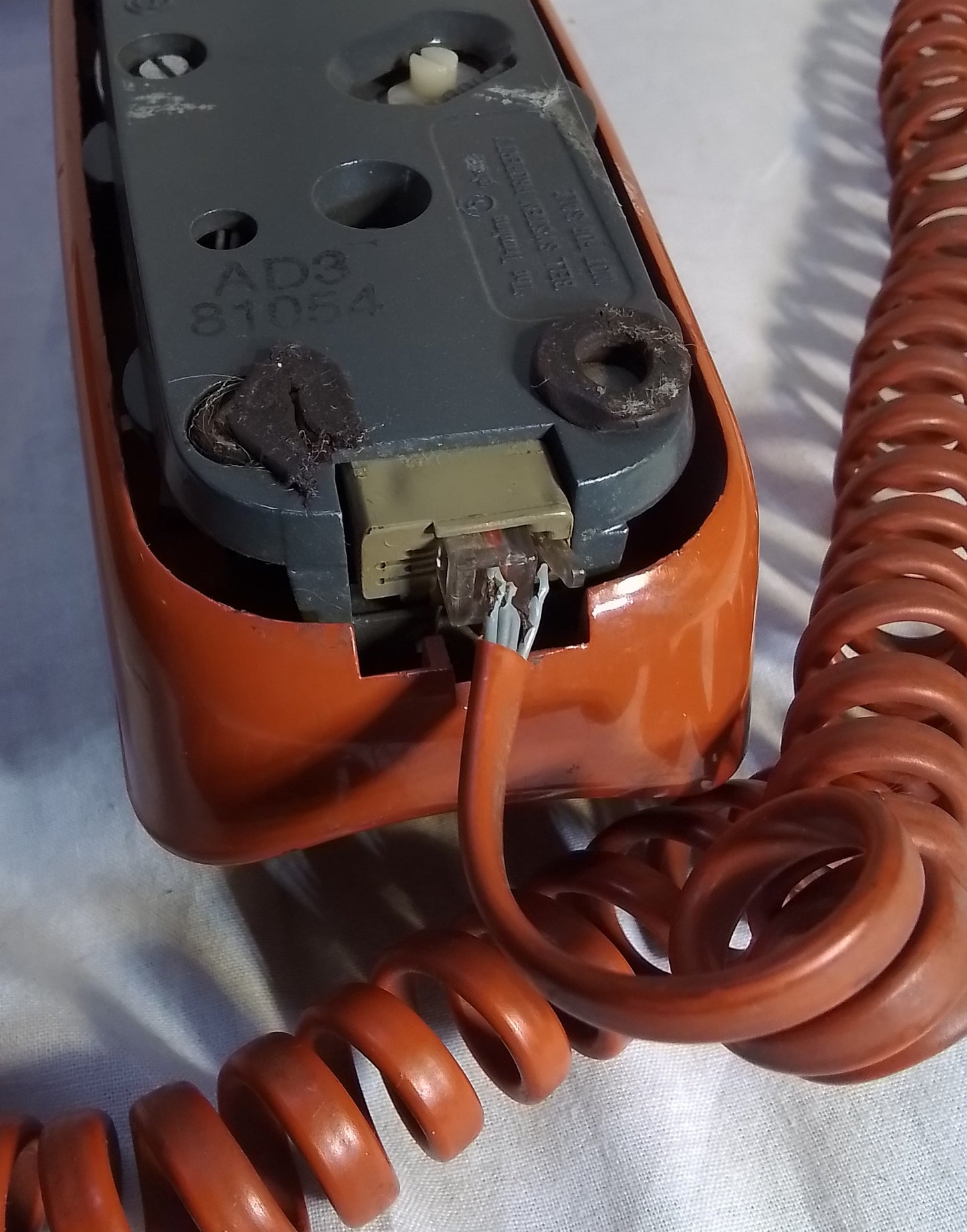 Vintage Orange Western Electric Trimline Rotary Phone