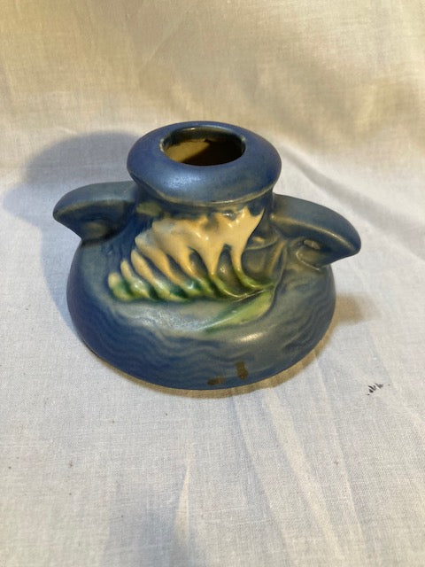 Roseville Freesia Delft Blue Candle Holder