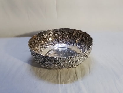 Antique Jenkins & Jenkins Sterling Silver Repousse Bowl