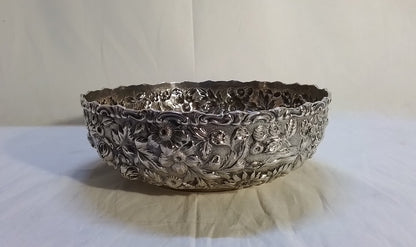 Antique Jenkins & Jenkins Sterling Silver Repousse Bowl