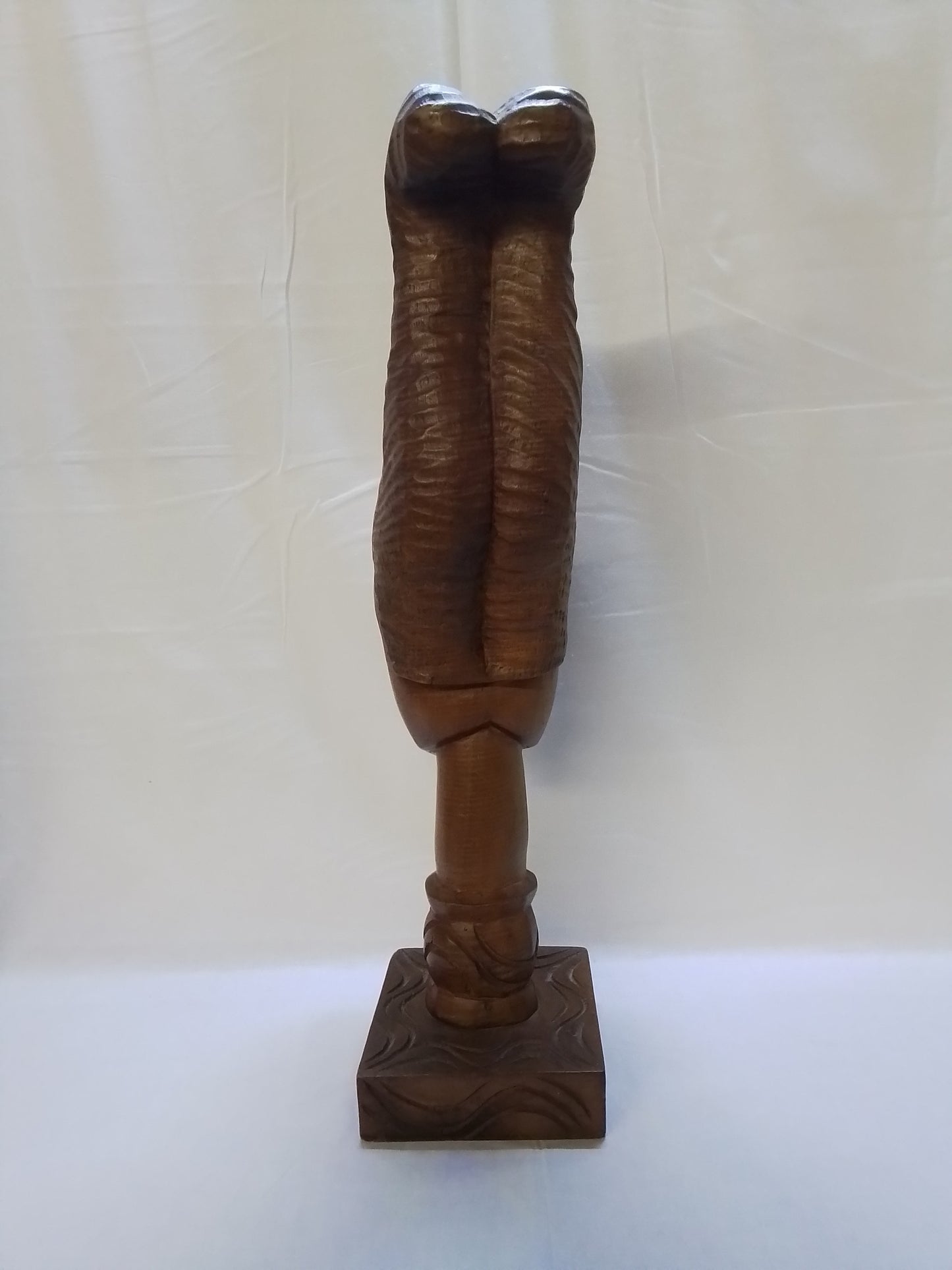 African Carved Wooden Bust Statue