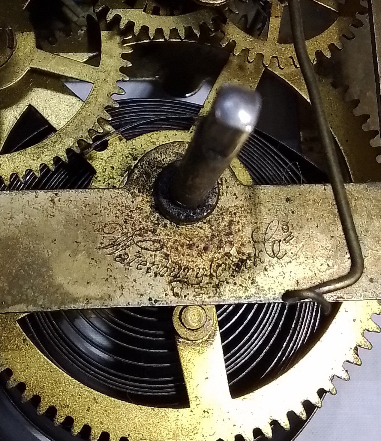 Vintage Waterbury Clock Movement